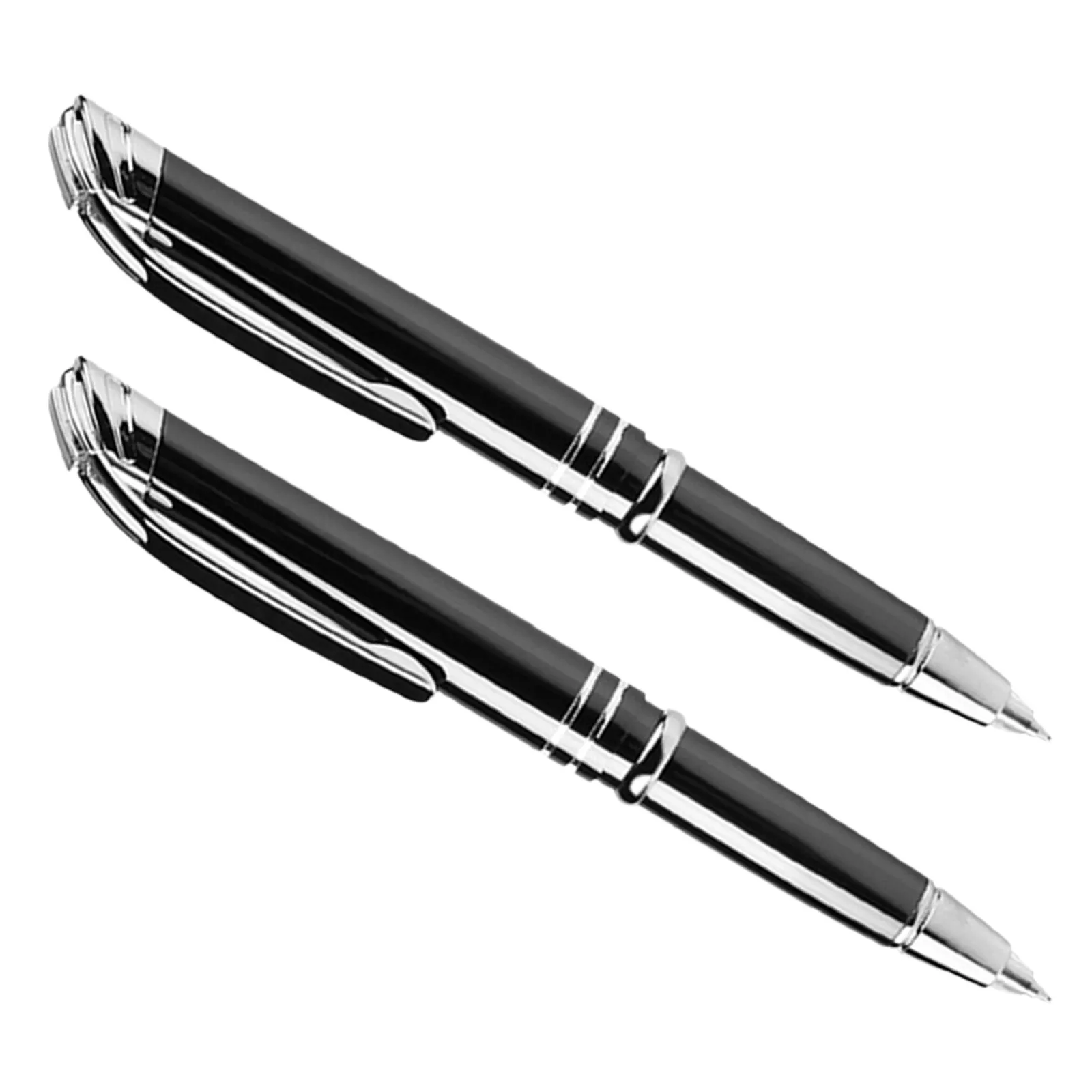 

2Pcs LED Ballpoint Pens Metal Construction Glow in Dark Writing Pens for Students School Office Supplies Holiday Gift Idea