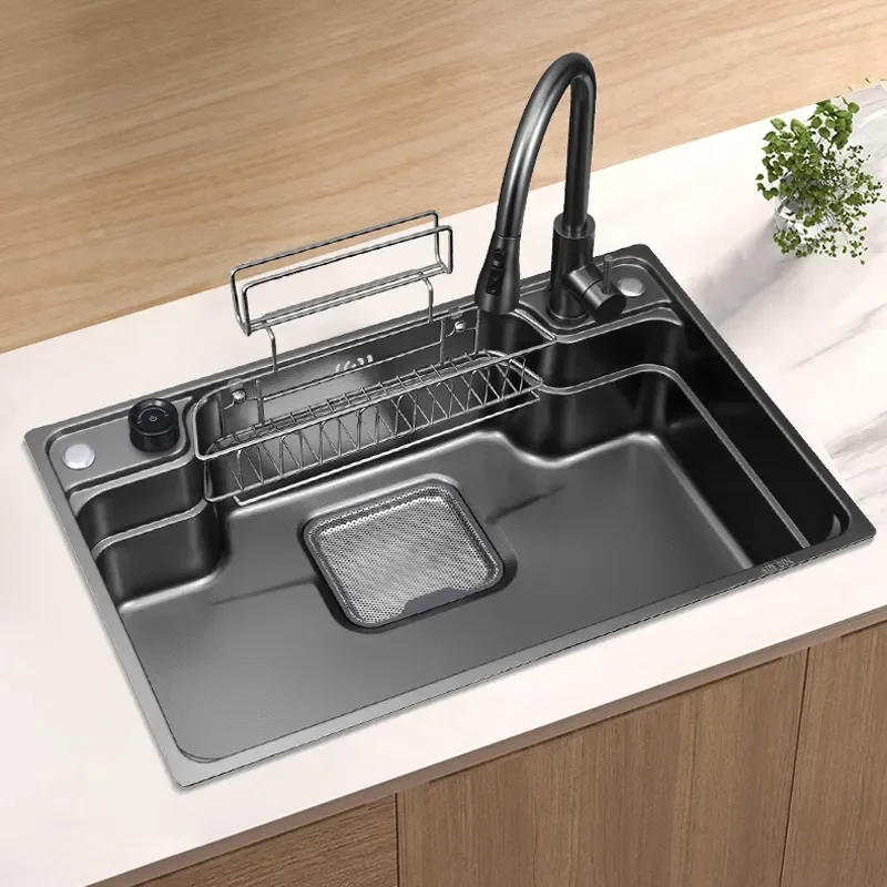 for 7546 Japanese Style Thickened Vegetable Basin 304 Stainless Steel Kitchen Sink Household Large Single Slot Multi