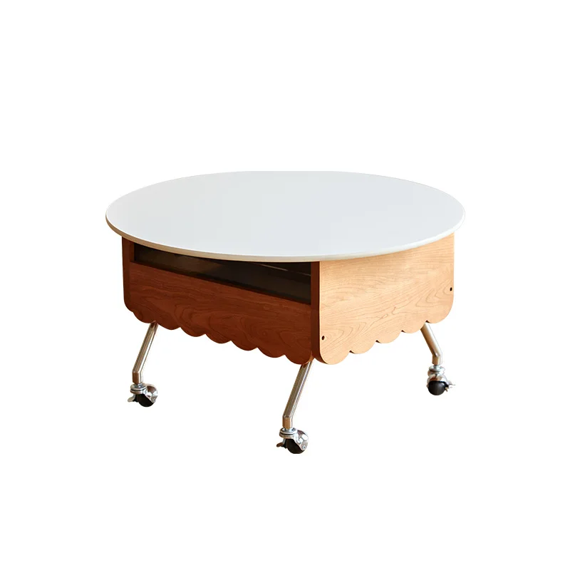 Medieval solid wood rock slab lifting coffee table