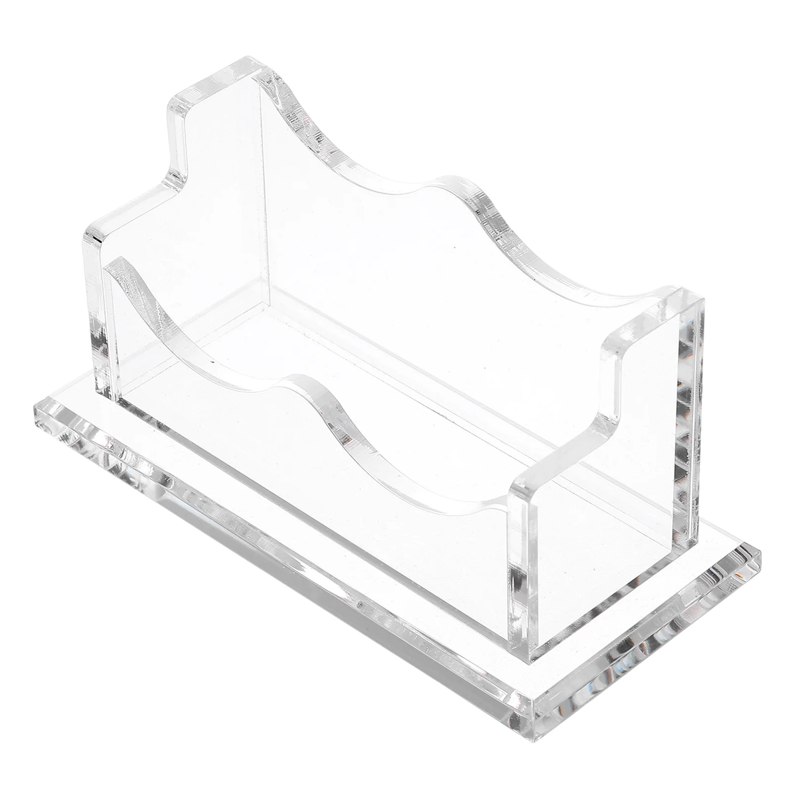 

Business Card Display Stand Office Holder Table Desktop Holders Sleek Acrylic Show Organizer Transparent