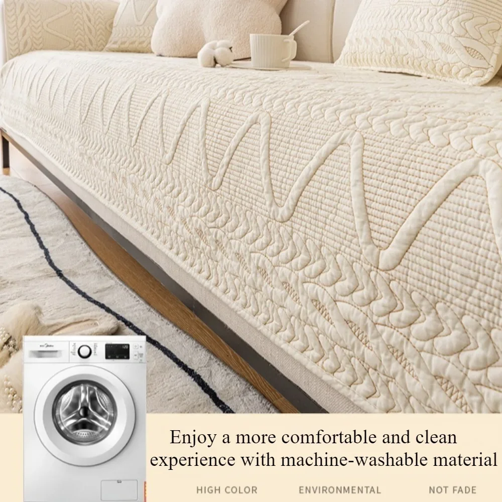 Jacquard Washed Cotton Sofa Cover Household Decoration Four Seasons Universal Non-slip Couch Cover Couch Covers for Sofa L Shape