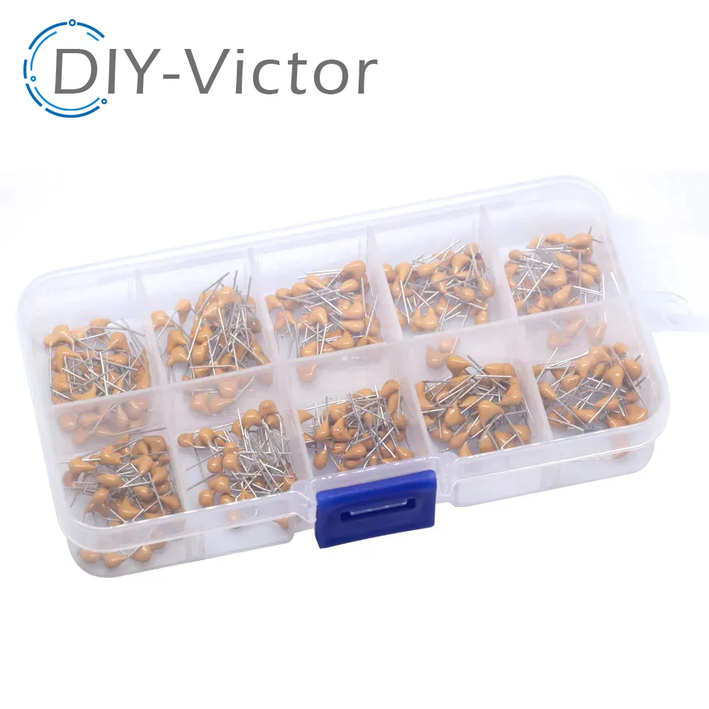 Imagem -04 - Capacitor Cerâmico Multicamadas Caixa Monolítica do Jogo 10 Valor 50v 10pf 20pf 30pf 47pf 56pf 68pf 100pf 1nf 10nf 100nf 300 Pcs