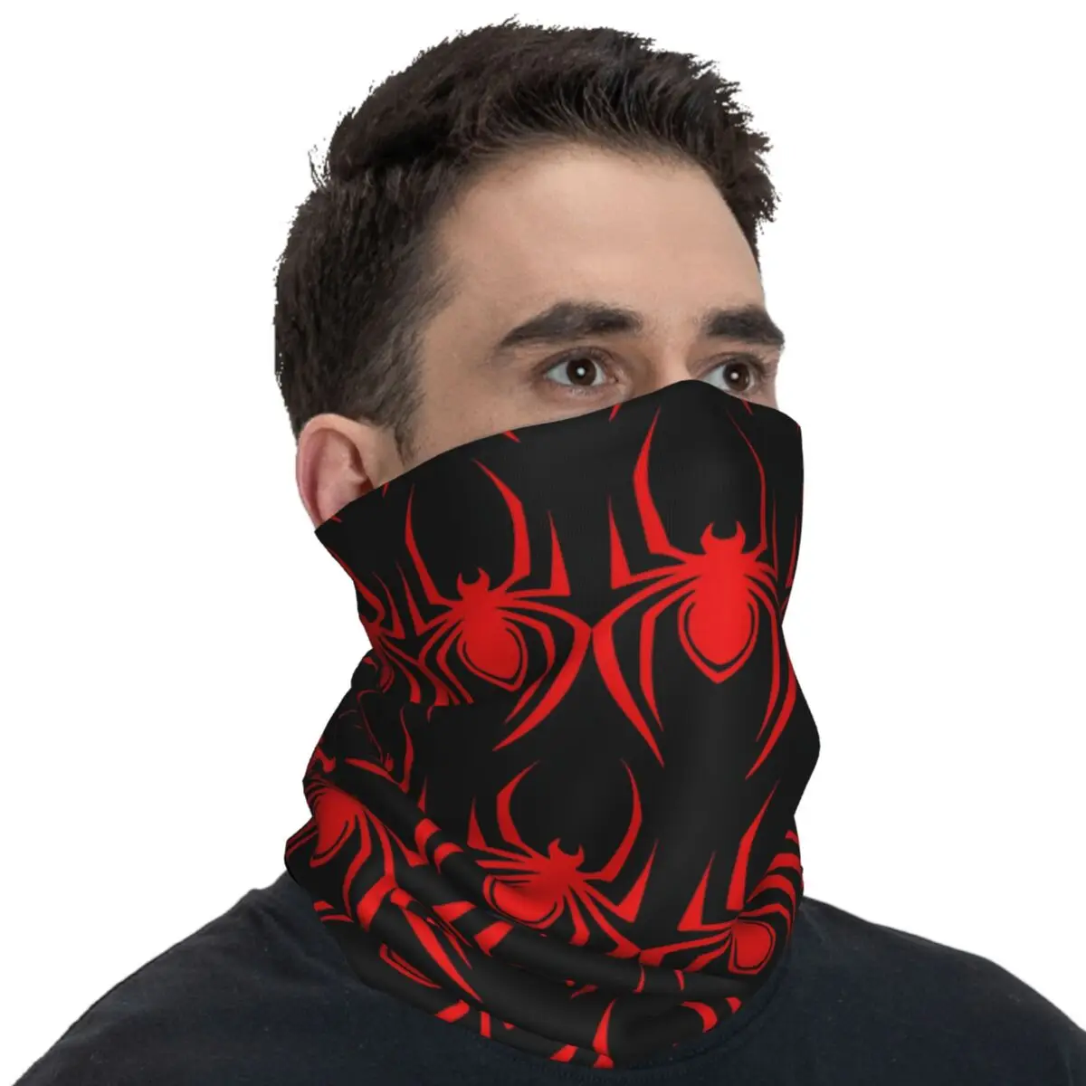 Red Spider Logo Balaclava Running Travel Face Cover Mask Women Fashion Punk Sun Protection Cycling Mask Soft Warm Neck Gaiter