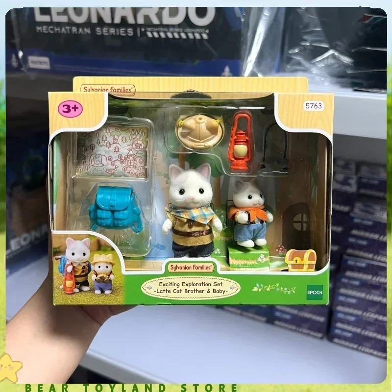 عائلات سيلفانيان أصلية تيرنورينز لاتيه القطط الحب السفر الثلاثي دمية الأثاث لعب فتاة ألعاب أطفال لفتاة #1