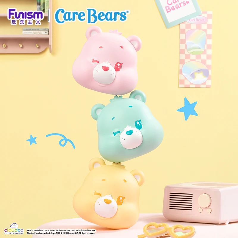 FUNISM Care Bears Little Things Series Cubby Face صندوق أعمى لعبة جمع Kawaii الدب أرقام دمية صغيرة الفتيات هدايا عيد الميلاد