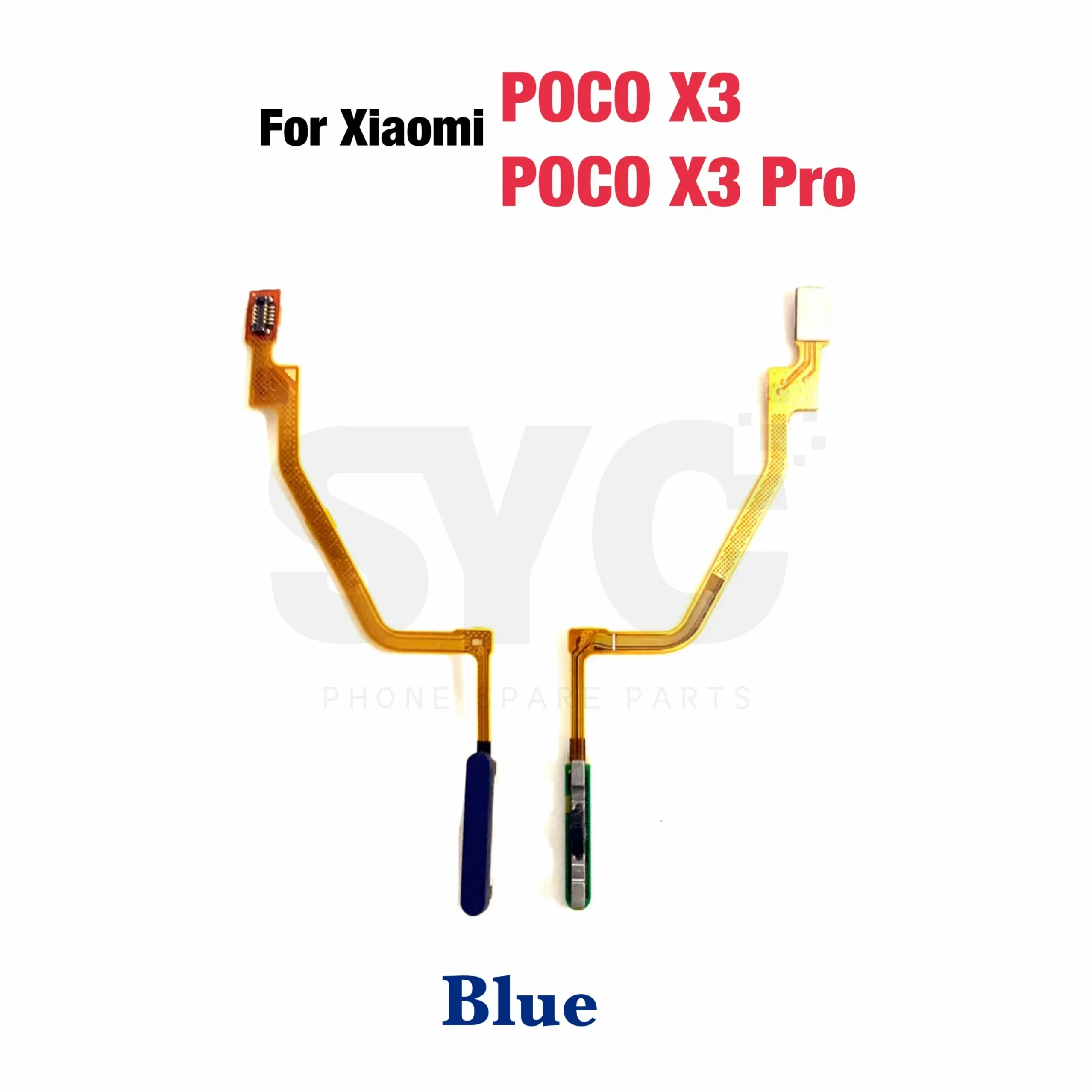 10Pcs Finger Reader Fingerprint Reader Sensor Home Button Flex Cable For Xiaomi PocoPhone Poco X3 NFC Pro M3 Redmi 9T