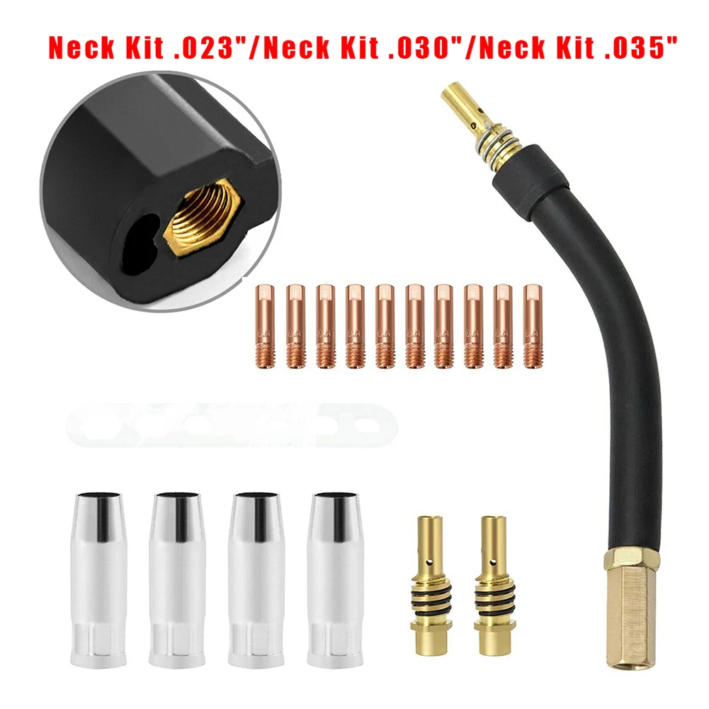 For Chicago Electric Welder MIG Torch Contact Tip Welding Nozzle Torch Neck AK15 0.6mm 0.8mm 0.9mm Electric Welder MIG Accessory