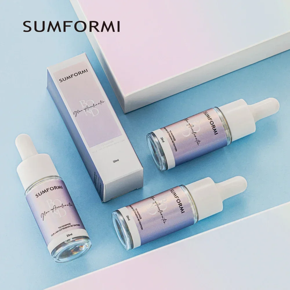 Sumformi 20ml Super Bonder Lash Adhesive for Eyelashes Glue Lash Bonder Strength Glue Eyelash Bonder Aloe Gentle Lash Supplies