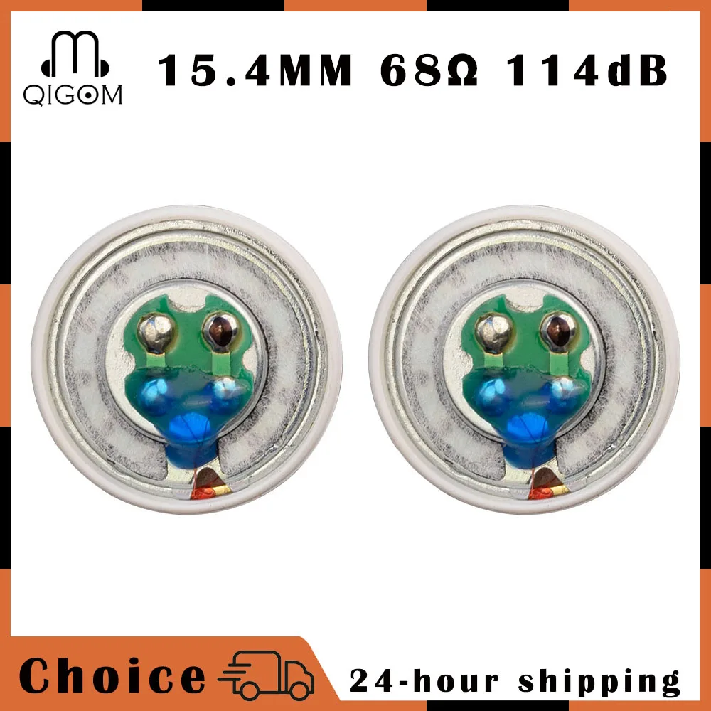 

QIGOM Headsets Driver Unit, S68A-White 1 Pair, 15.4MM 68Ω 114dB, HIFI / Vocal / Instrumental Performance, Speaker for MX500