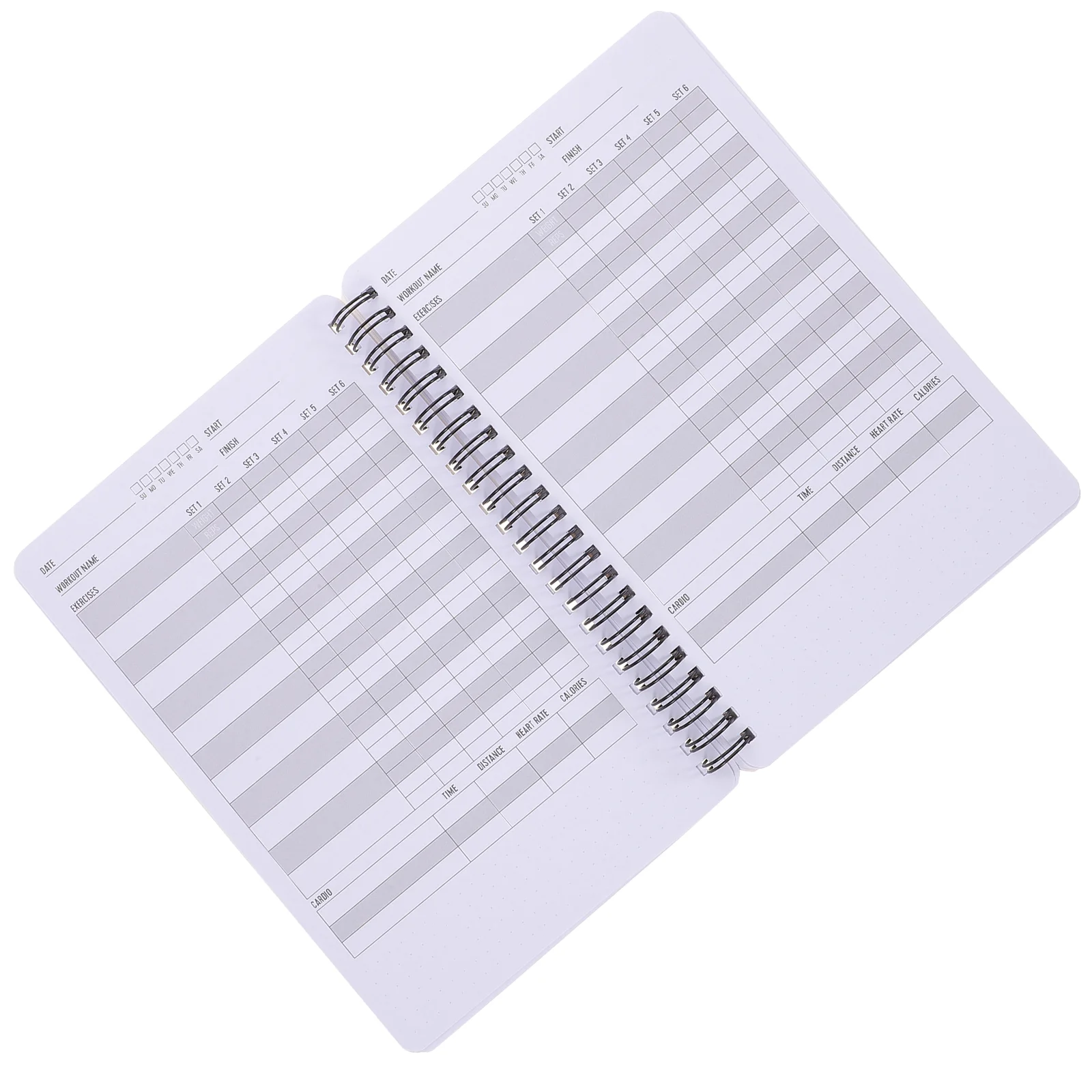 Fitness Punch Book Undated Workout Planner Journal for Women Weight Lifting Gym Portable Check Pocket