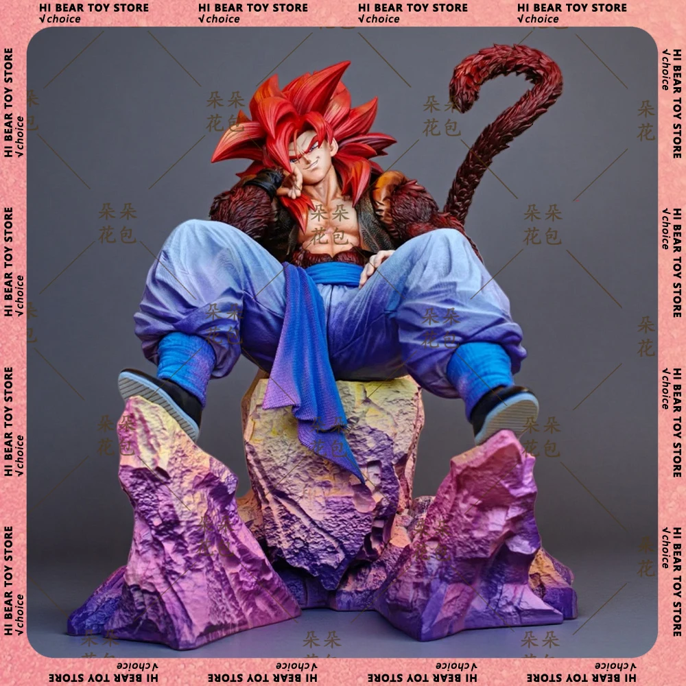 

24cm Dragon Ball Gogeta Figure Super Saiyan 4 Red Hair Gogeta Figures Statue Pvc Anime Model Room Ornament Dolls Kids Toys Gifts