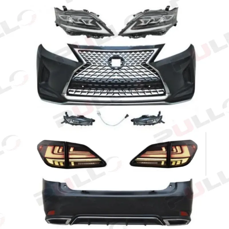 

High Quality Car Bumpers Body Kits for RX350 09-15 to 21+ RX Bodykit Include Front and Rear Bumper with Headlights Taillamps