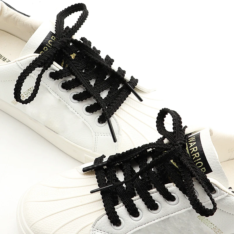 1Pair 6mm Flat Shoelaces Sneakers tennis Casual Shoe laces Anti slip Rope Shoelace for Shoes Accessories 120/140/160CM image 5