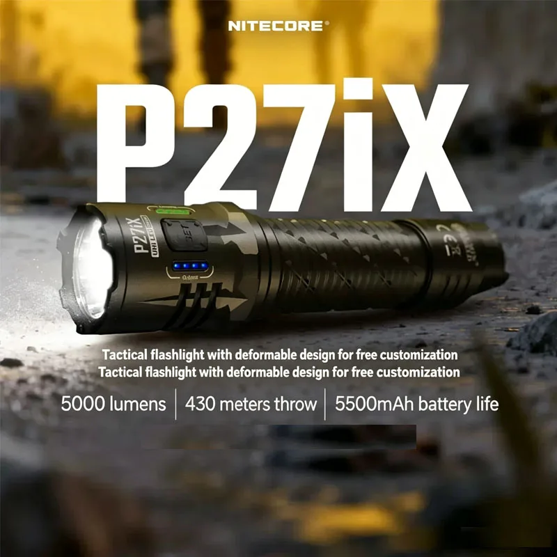 新着 NITECORE P27iX 5000 ルーメン戦術懐中電灯カスタマイズ可能な