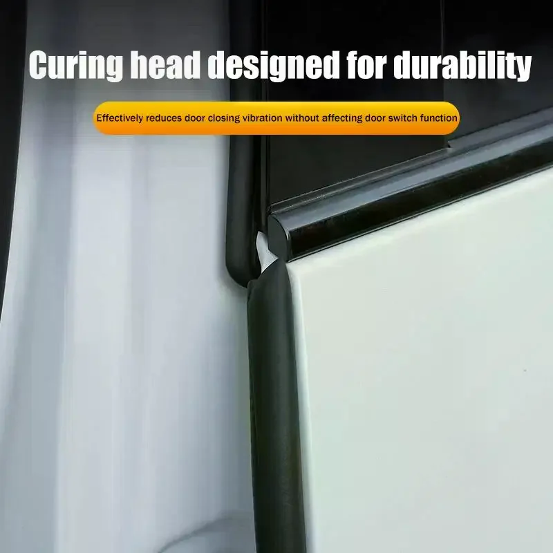 Steel Bar Car Door Edge Sealing Strip B pillar for Enhanced Weatherproof and Sound Dampening 2pcs Pack