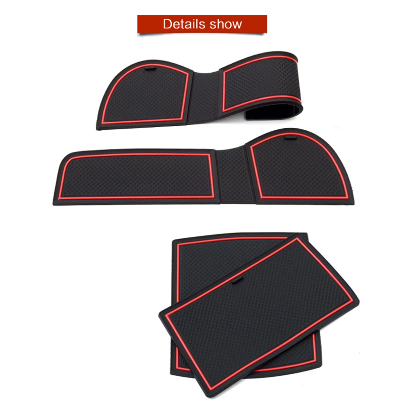 For SUBARU LEVORG 2016 2017 2018 Anti-Slip Gate Slot Mat Rubber Door Groove Cup Pad Auto Interior Slot Non-Slip Mats Accessories