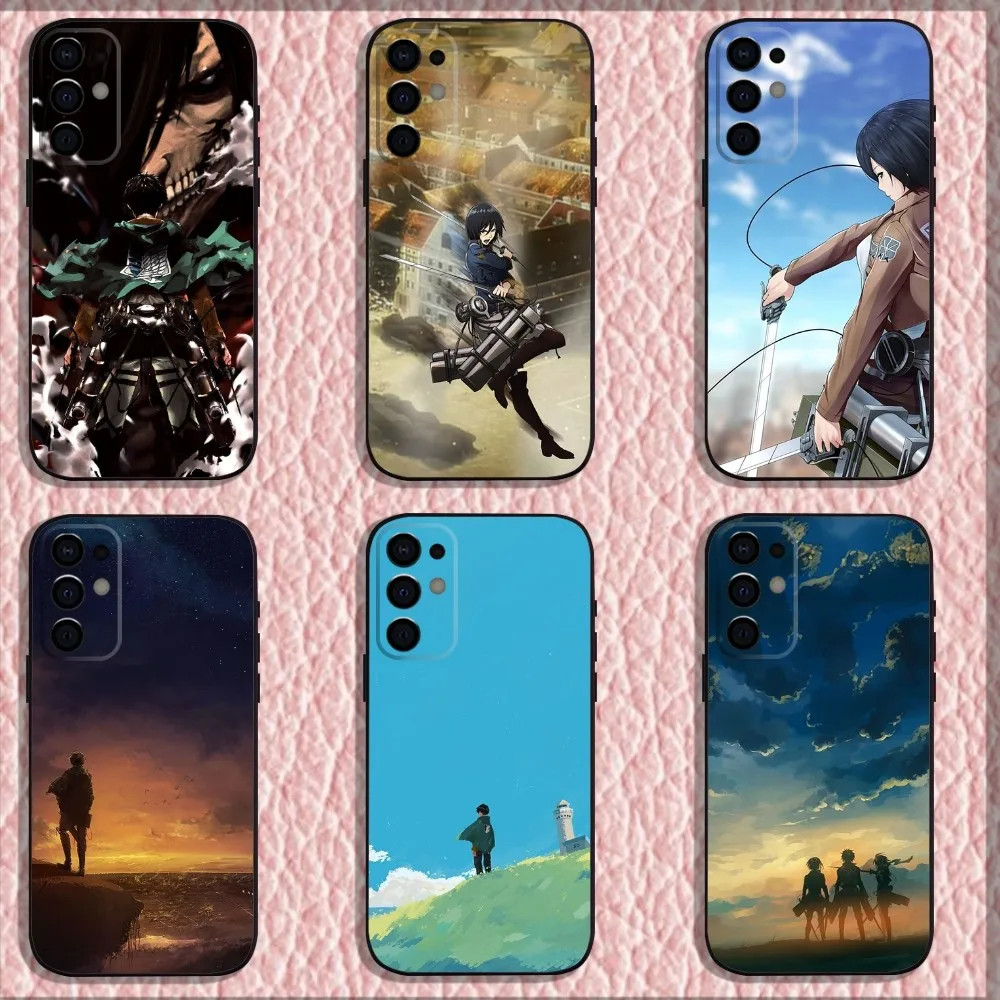 Attack on T-Titan Phone Case For Samsung S24,S21,S22,S23,S30,Ultra,S20,Plus,Fe,Lite,Note,10,9,5G Black Soft Shell