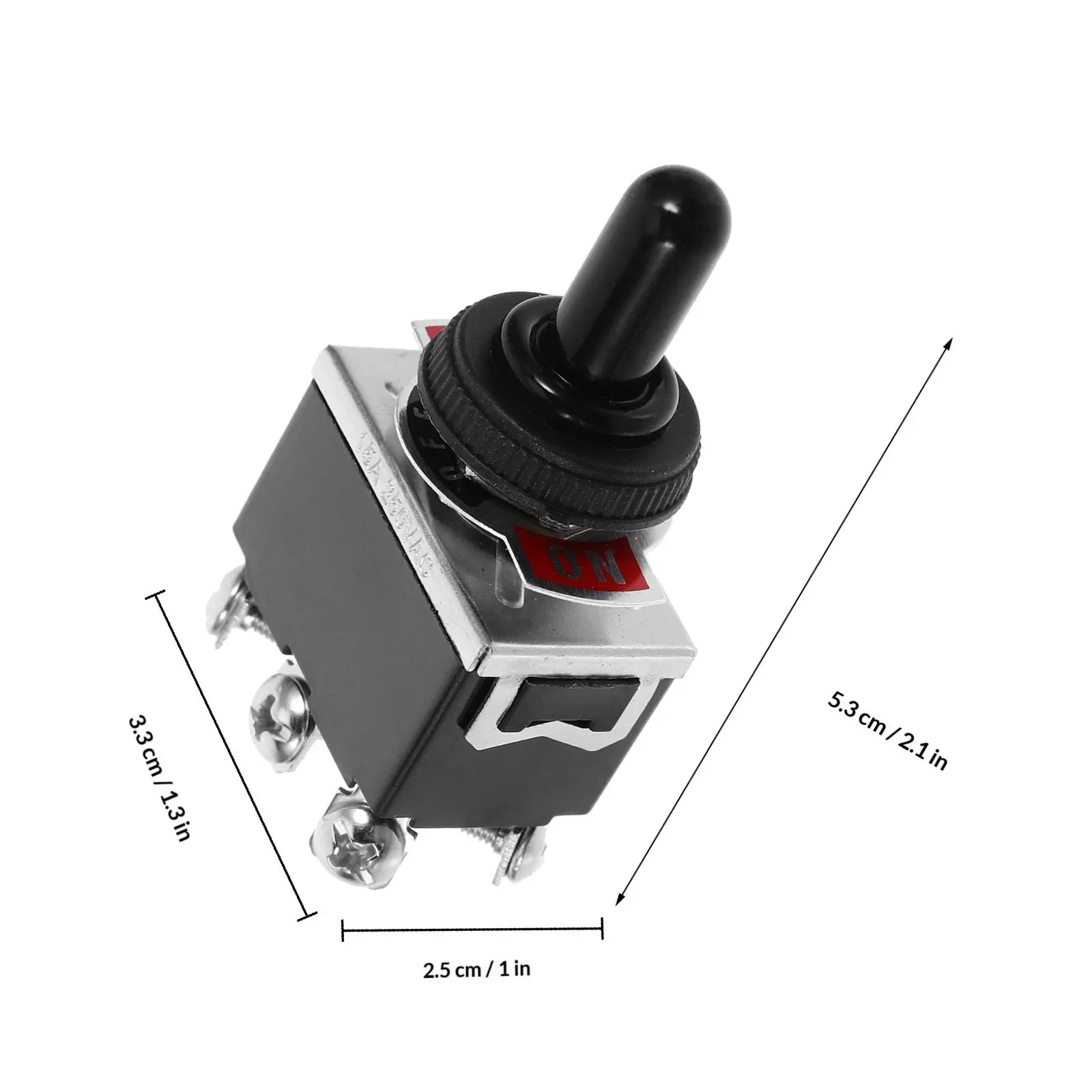 Red Waterproof Cover Toggle Switch on Off on 3 Position Dpdt Heavy Duty Car Dash Switch Ergonomic Sturdy Structure High-End Look