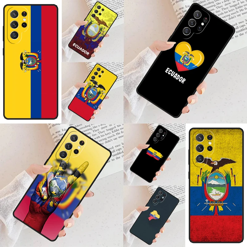Ecuador Flag Cell Phone Case for Samsung Galaxy S26 Ultra S25 S24 S23 S22 S21 S20 Note10 Cover