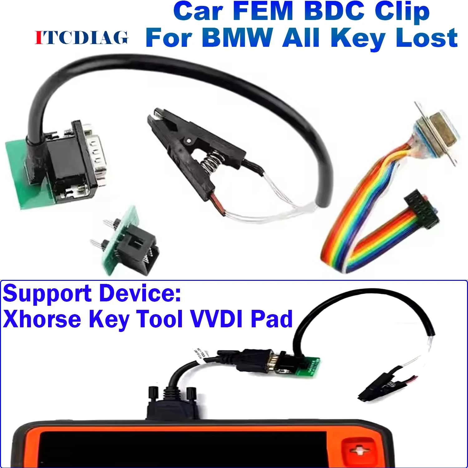 

FEM BDC Adapter Universal SOP8 Clip for Xhorse Key Tool Plus VVDI PROG CGDI ACDP for BMW x1 x3 x5 x6 3 series Key Programmer