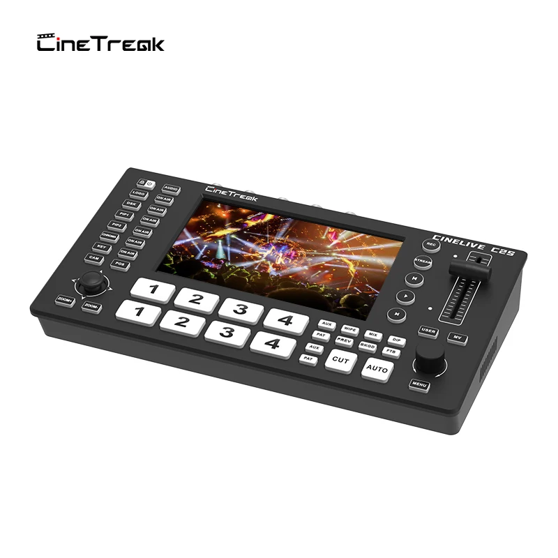 Cinetreak Cinelive C2/Cinelive C2S Video Switcher 5-Channel Multi-Camera Switcher with 5.5inch High Precision Screen