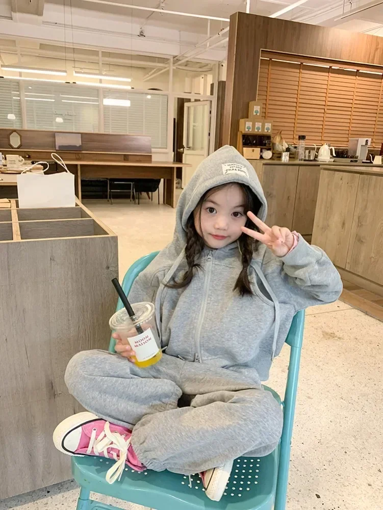 

Girls Coat +Pants Kids Suits 2PCS/Set Cotton New Fashion Spring Autumn Cotton Tracksuit School Suits Christmas Gift Children Cl