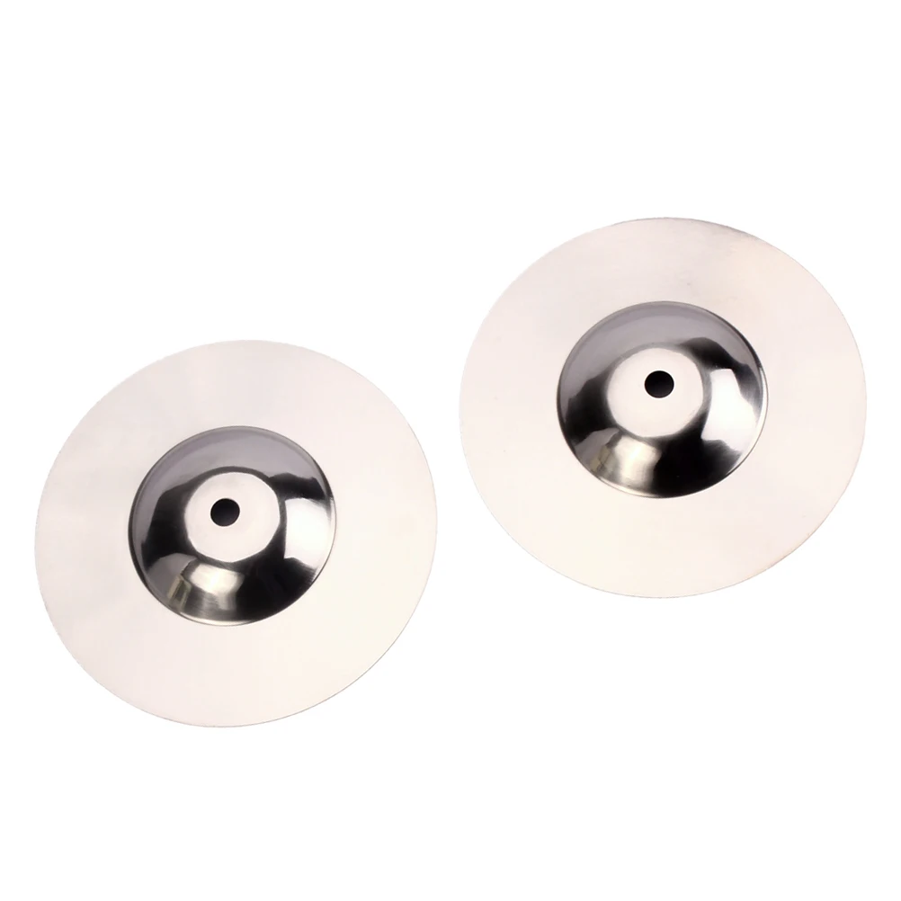 

2Pcs Silver Drum Crash Cymbal Durable Metal Percussion Instrument Accessories for Beginner Students Drum Cymbal