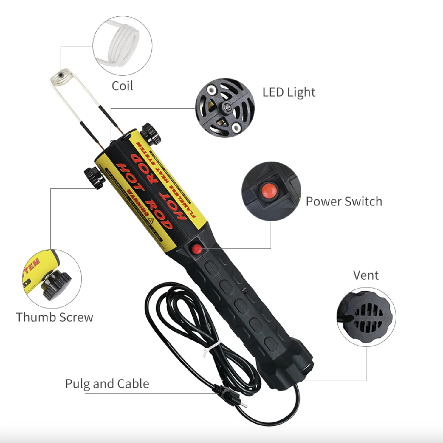 

Автомобильный магнитный беспламенный индукционный обогреватель, инструмент для разборки автомобиля, ремонтный инструмент, набор инструментов для удаления ржавого болта