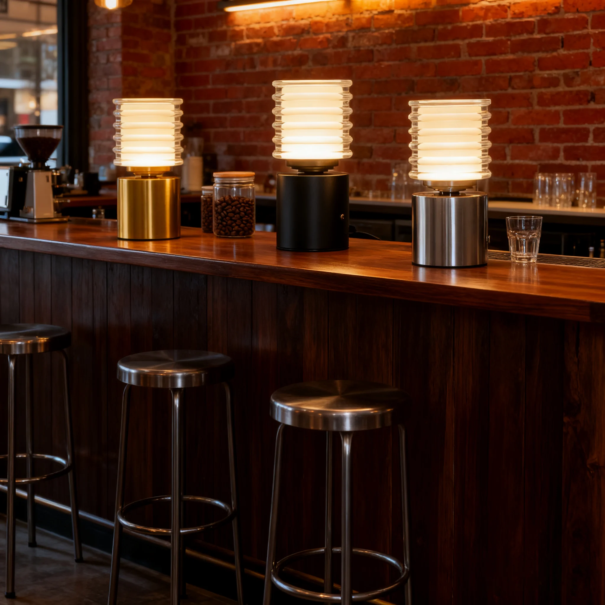 مصباح طاولة LED معدني، محمول قابل لإعادة الشحن عبر USB مع تعتيم باللمس، ضوء ليلي حديث لجانب السرير وغرفة المعيشة #5