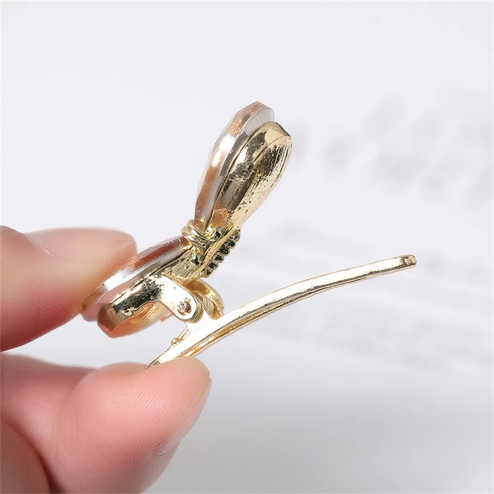 Luxury Crystal Bowknot Hair Clip for Women Girl Side of Bangs Hairpin Exquisite Wedding Party Headwear Hair Accessories