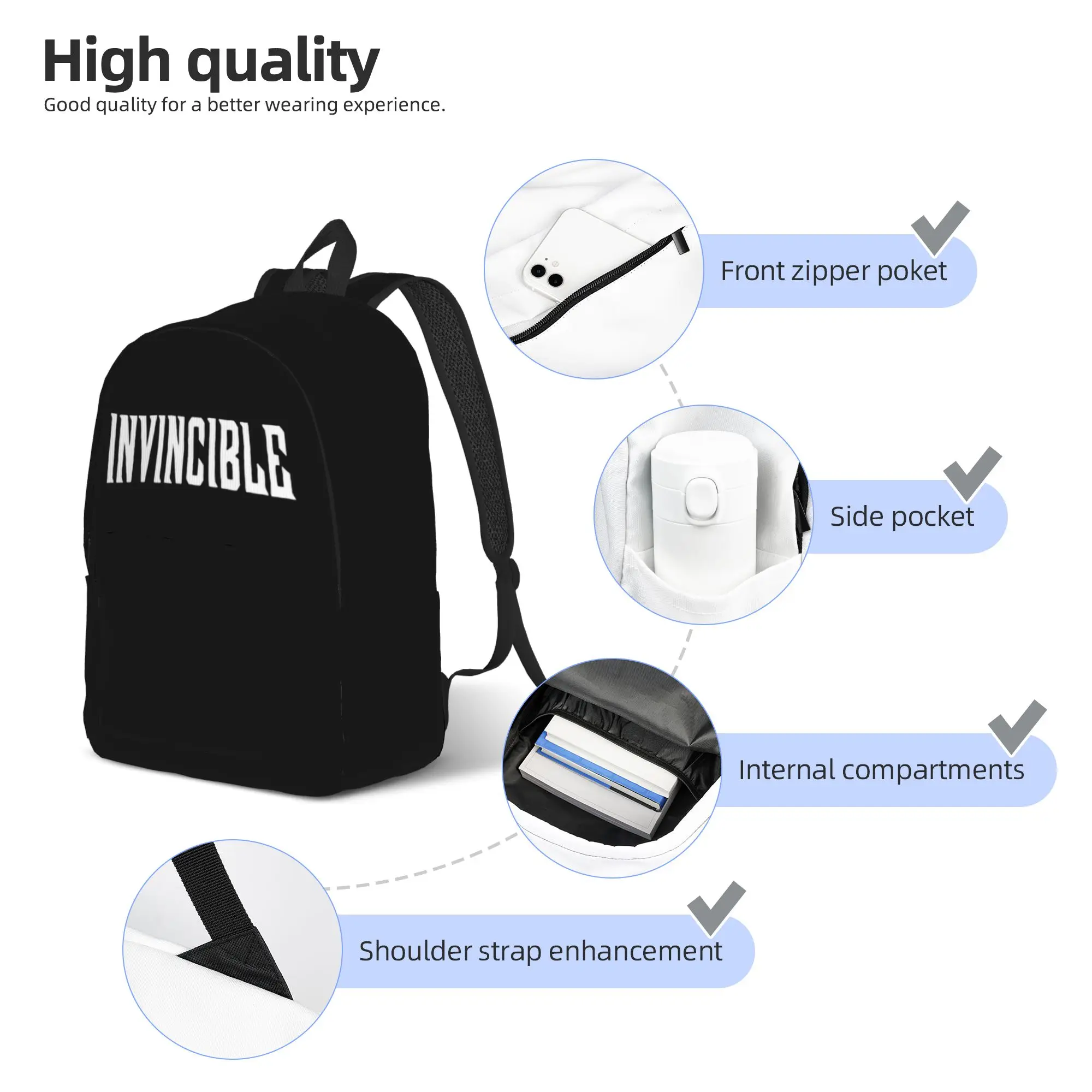 Invincibles Comic Cool Backpack with Pocket - CenasFixes