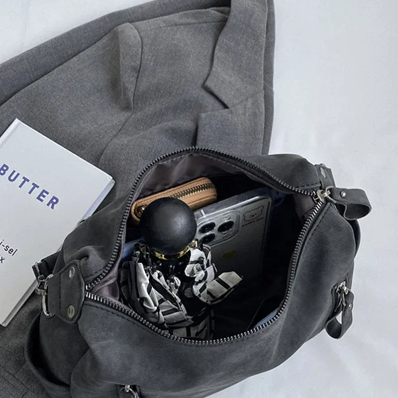Damska torba Crossbody luksusowy projektant ukośny krzyż pojedyncza torba na ramię torebki o dużej pojemności Retro matowa torebka ze skóry PU