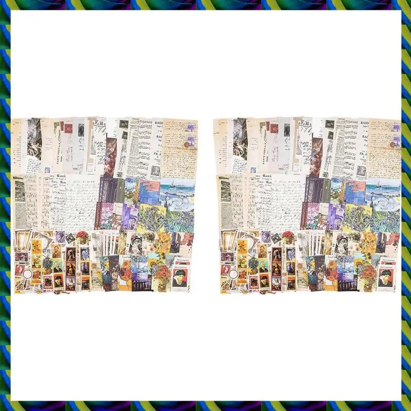 Daily Vintage Scrapbook Supplies Pack (400 ชิ้น) สําหรับ Art Journaling ขยะสมุดบันทึก DIY สติกเกอร์กระดาษ (C)