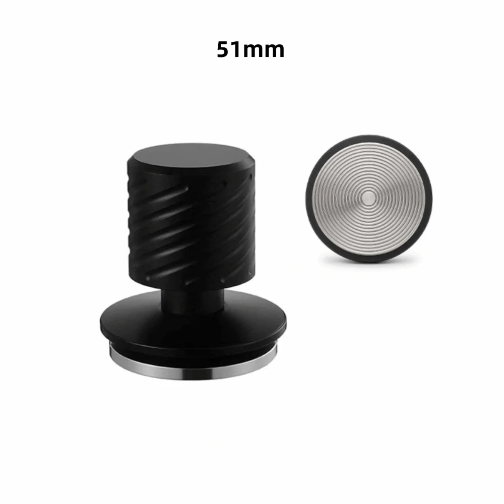58mm 53mm 51mm Spring Loaded Coffee Tamper Stainless Steel Ripple Base Espresso Tamper Constant Pressure Coffee Impact Tamper