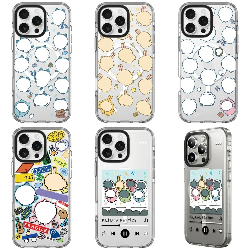 

Cartoon Air Travel Transparent Border Magnetic IPhone 13 14 15 16 Pro Max Case