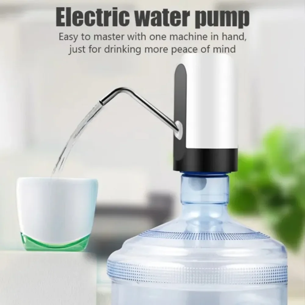 USB Rechargeable Water Bottle Pump Automatic Electric Water Dispenser Device Wireless One Key Switch Portable Home Water Pumps