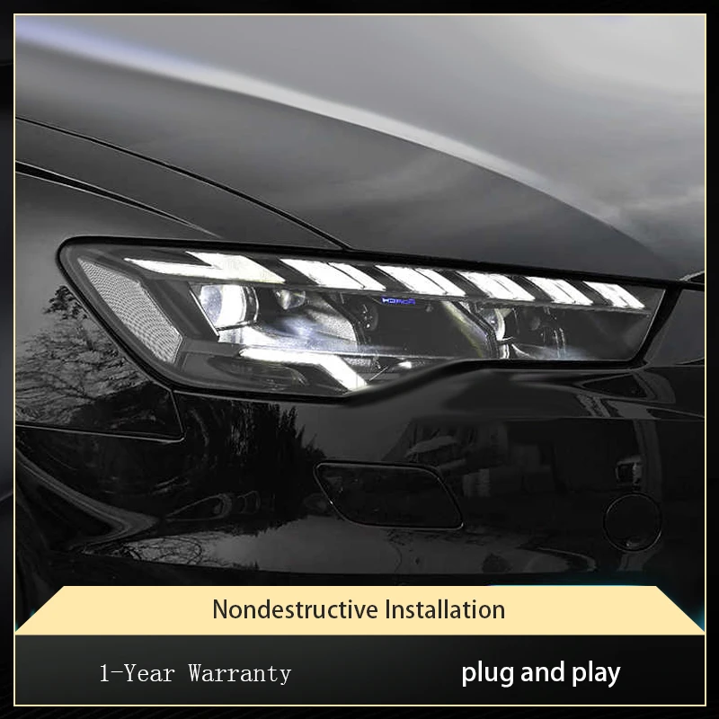 Auto Headlight For Audi A6L 2016-2018 Xenon Front Lamp LED Bulbs DRL Upgrade Head Light Projector Lens Daylight Car Accessories