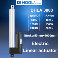 12V / 24V Electric Motor linear Actuator Linear Telescopic tube 50MM 100mm 200mm 300mm 400mm stroke