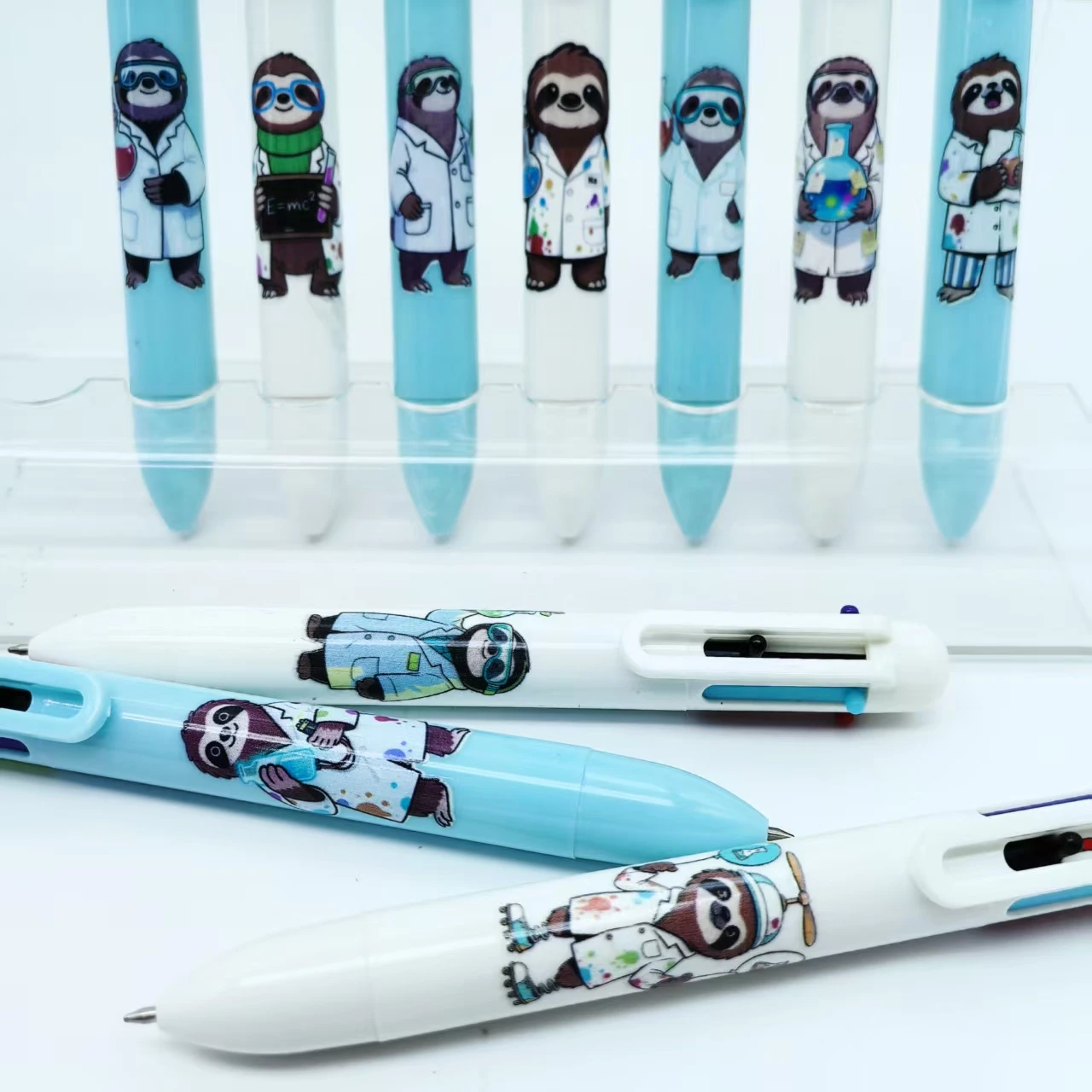 

10 шт., экспериментальная бутылка, тематическая шариковая ручка, лабораторный научный эксперимент, ручка для записи формы, шариковая ручка «шесть в одном»