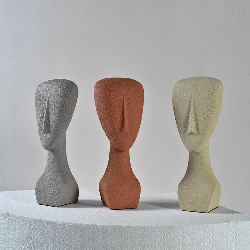 

Modern Minimalist Facial Ornaments For Living Room Home Decor Sculpture Colorful Resin Man Sculpture