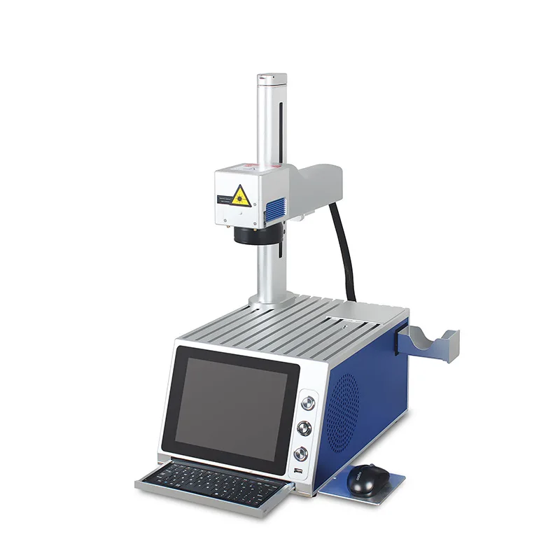 20W 30W Raycus Fiber Laser Marking Machine Jewelry Metal Stainless Steel Aluminum Portable Engraving with Build in Computer