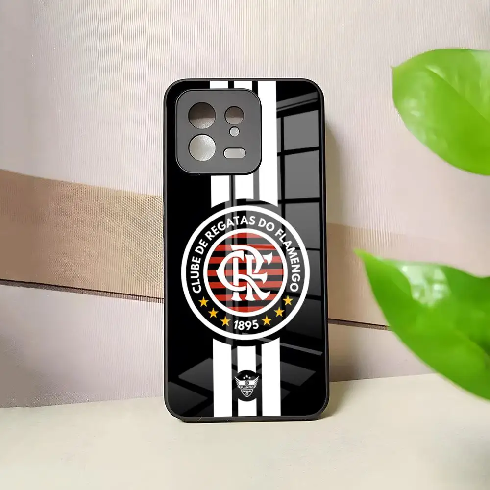 Capa de Telefone F-Flamengo Club para Xiaomi 14 Lite 12 Pro 11t 13 POCO M6 M5 X6 X5 X3 F5 F6 Pro com Tampa de Vidro