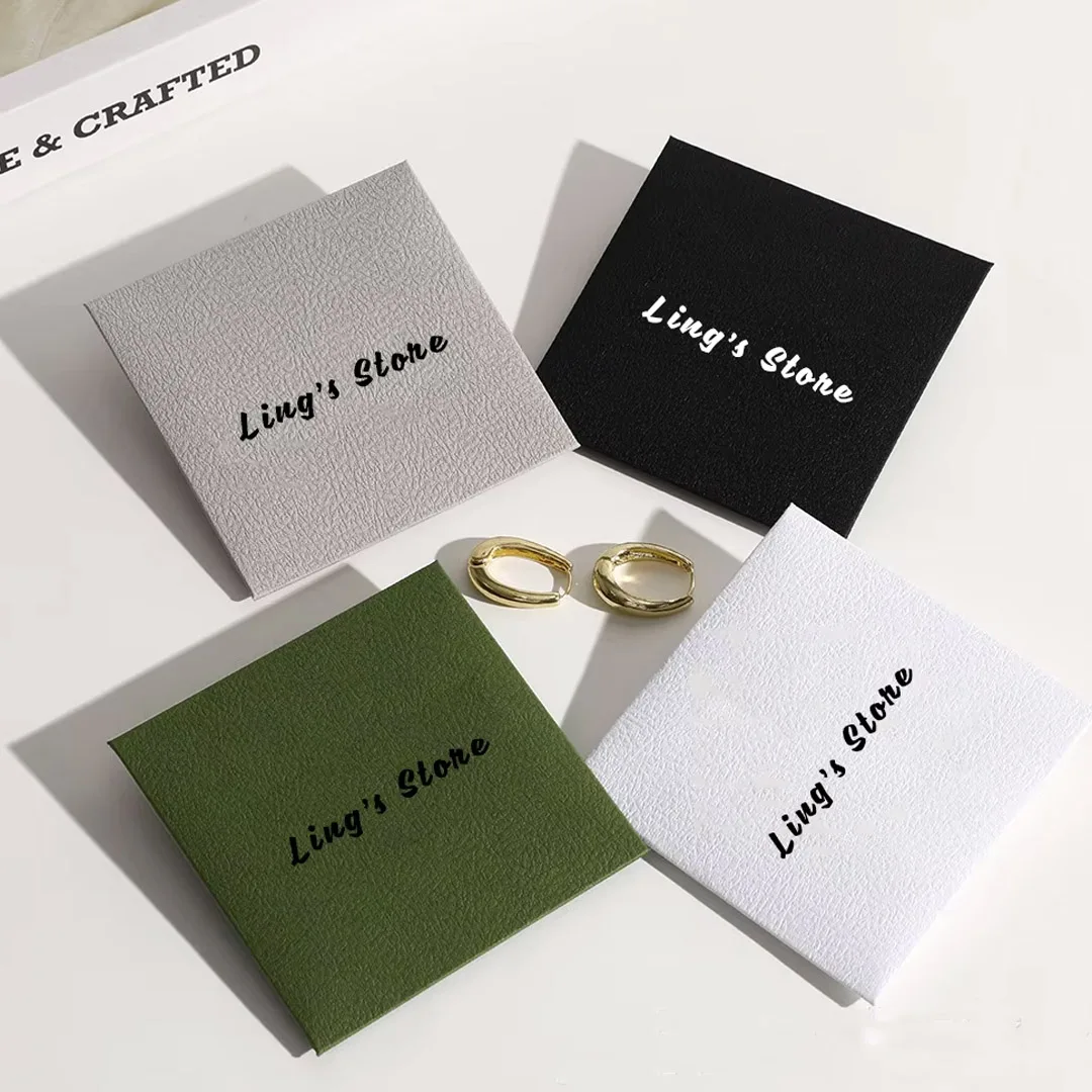 100개 맞춤형 로고 봉투, 8x8cm 검정 광택 천, 개별 포장된 8.5x8.5cm 보석 세척 및 광택용 천