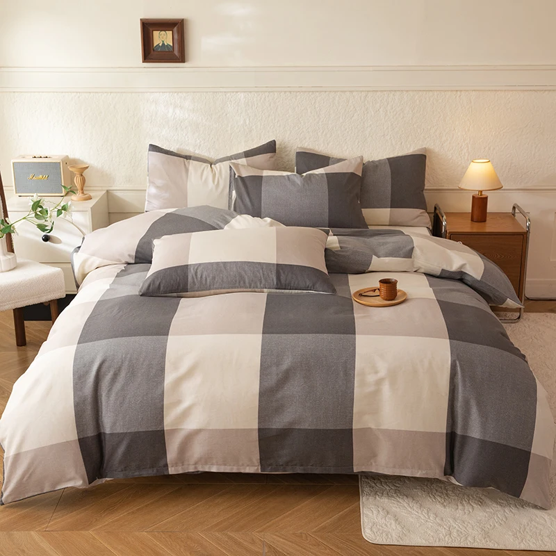 

3pcs 100% Cotton Bedding Set 1pc Duvet Cover and 2pcs Pillowcases Single Double Large Quilt Cover soft and New high quality