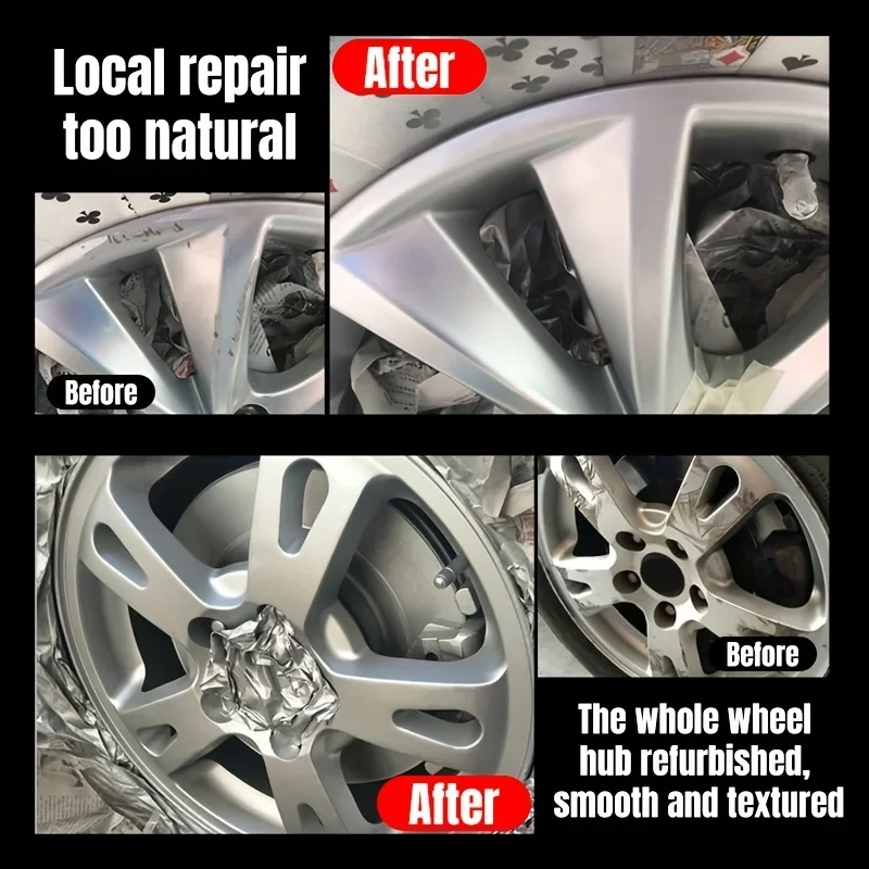 Car rim scratch repair and polishing kit - restore gloss and remove oxidation from tire edges