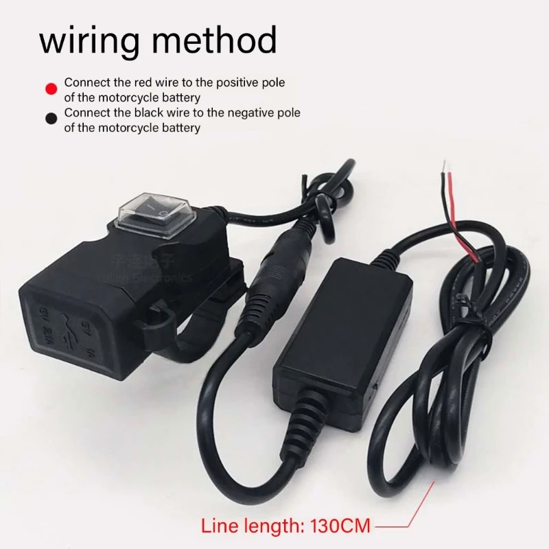 Double USB Port Motorbike Electric Vehicles Waterproof Power Supply Socket High Efficiency for Travel Drop shipping