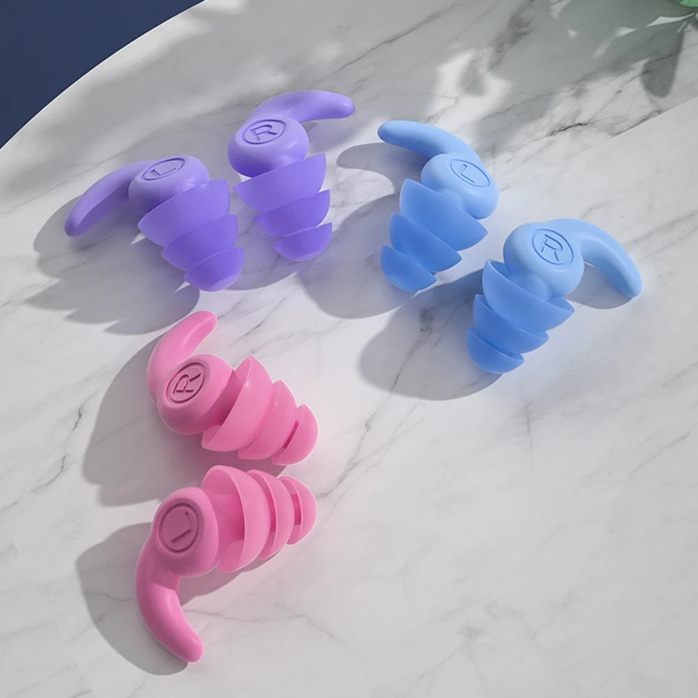 

3 Layers Earplugs Sound Insulation Waterproof Sleep Noise Ear Plug Canceling Noise Reduction Soundproof Sports Swimming Supplies