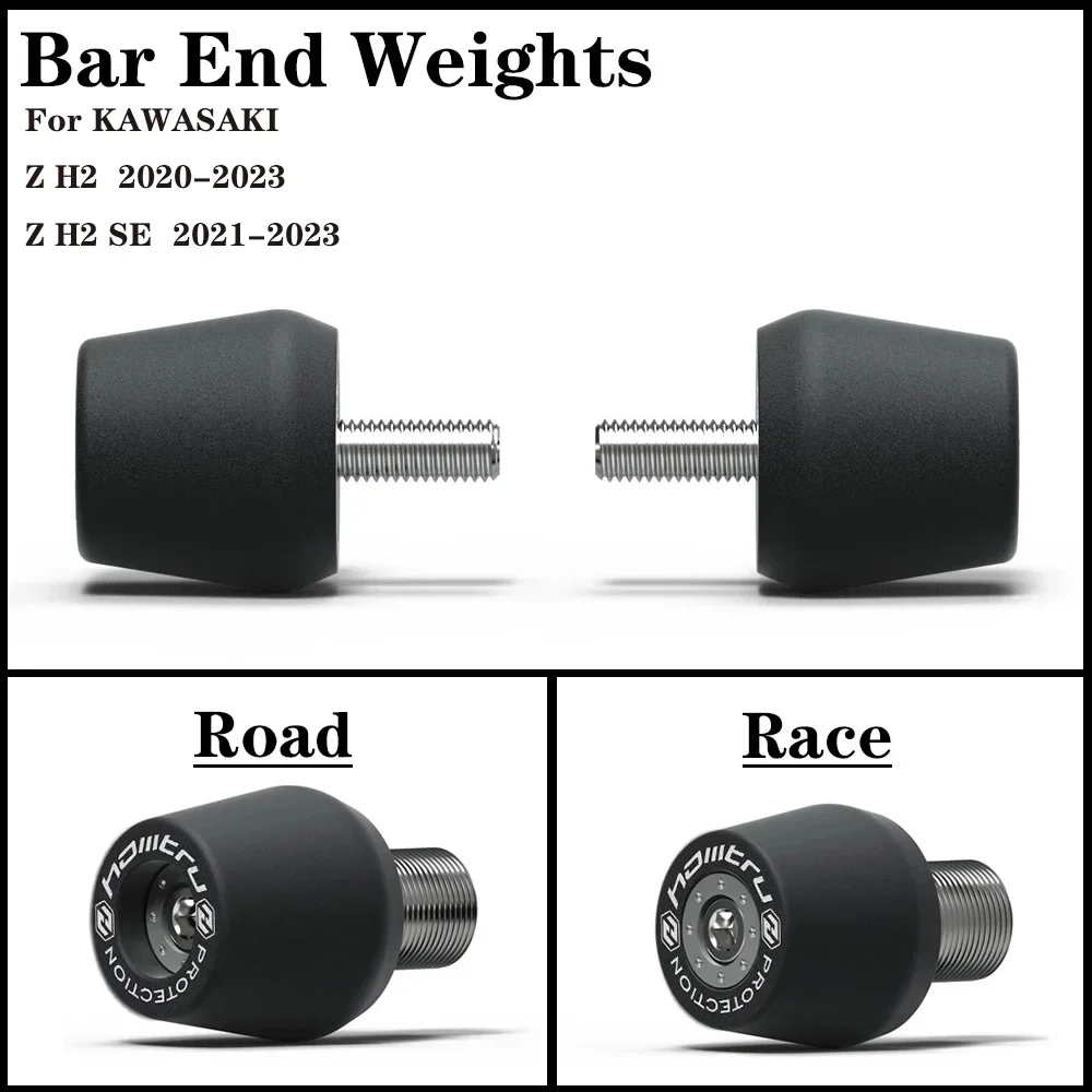 

Motorcycle Handle Bar End Weight Grips Cap For Kawasaki Z H2 / Z H2 SE 2020 2021 2022 2023