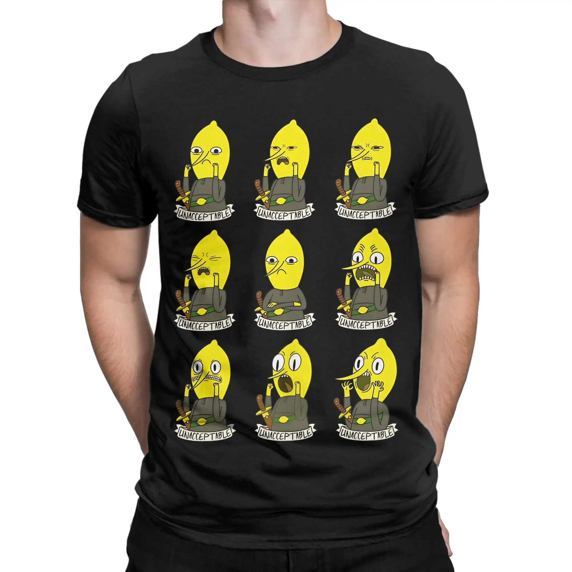 Unacceptable Lemongrab Novelty 100% Cotton T-Shirt solar opposites season 3 Tees Tops For Men