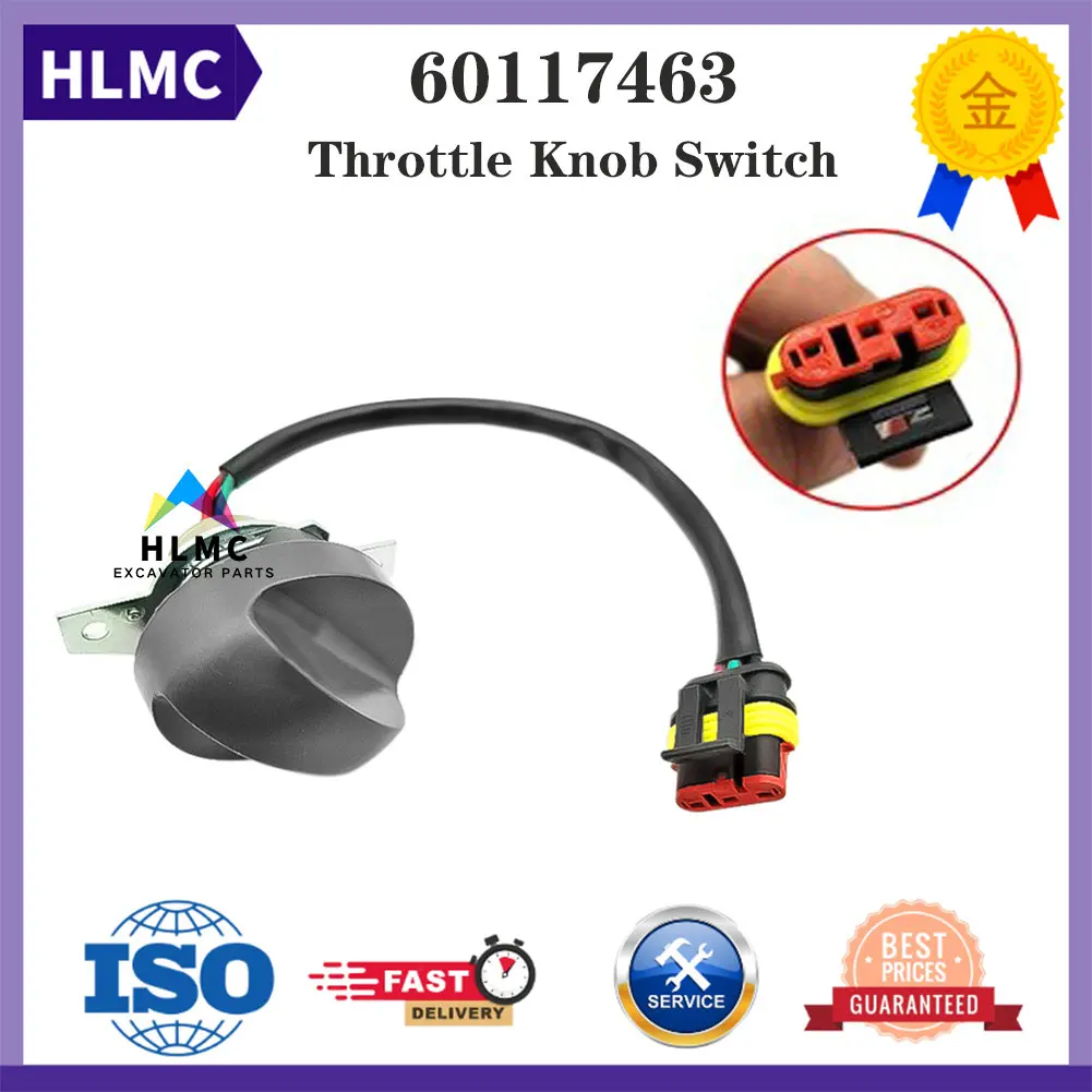 

Excavator Electric Parts Throttle Knob Switch SY75 SY135 SY235 SY365 Diesel Engine Dial Fuel 60117463 DXSDW-EC-01-J 11S-49